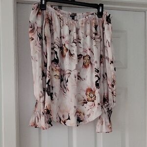 Express Floral Blush and Cream Shirt